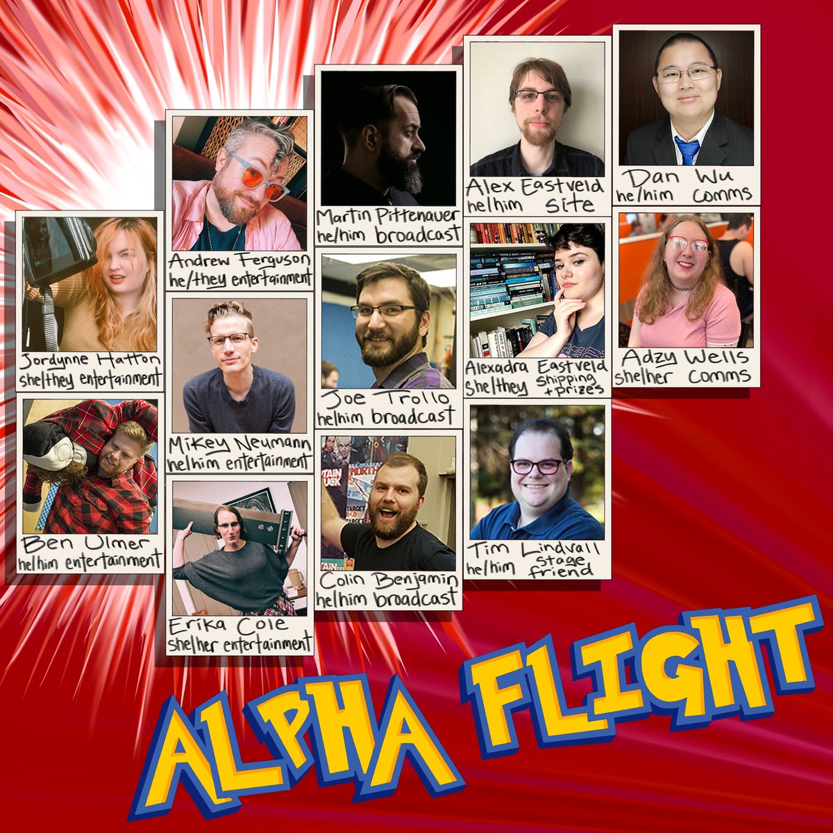 Aviation aficionados assemble! Alpha Flight arrives daily to shuttle the marathon through the afternoon. Featuring an assortment of new volunteers, the midday shift is sure to be an amusing delve into film, esoteric trivia, arts and crafts, and who knows what else.