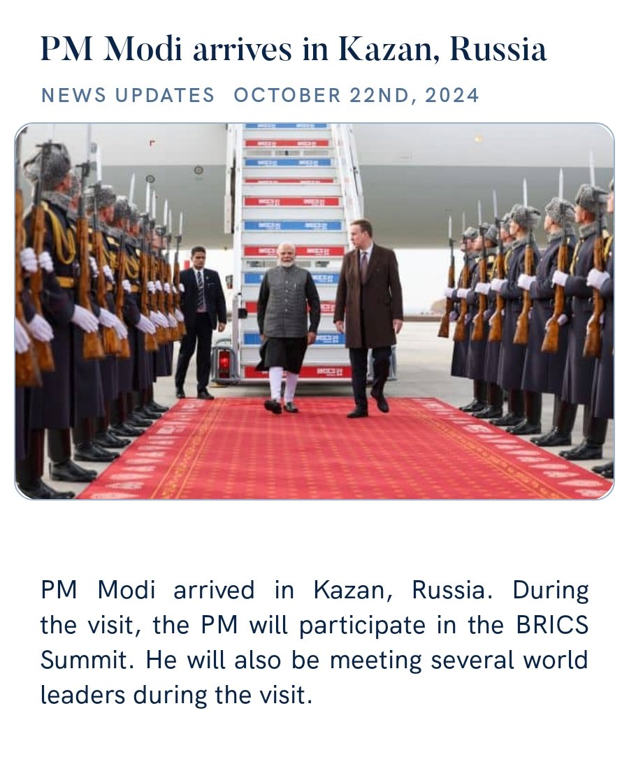 DAhir11_'s tweet image. PM Modi arrives in Kazan, Russia
#PMModiAtBRICS