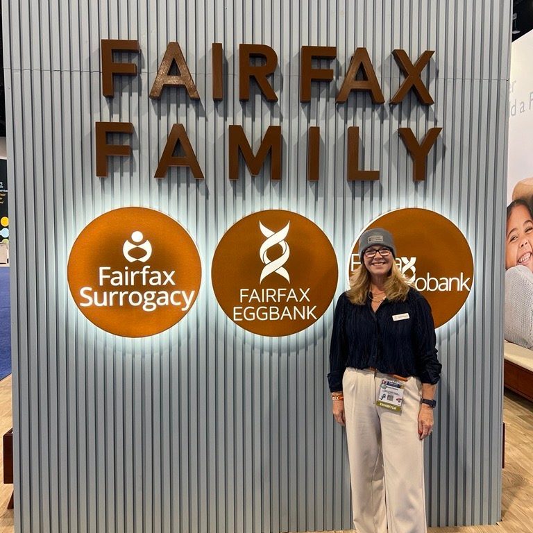 Stop by booth 4016 to visit the Fairfax EggBank team and check out our stylish beanies! #ASRM2024 #SwagAlert