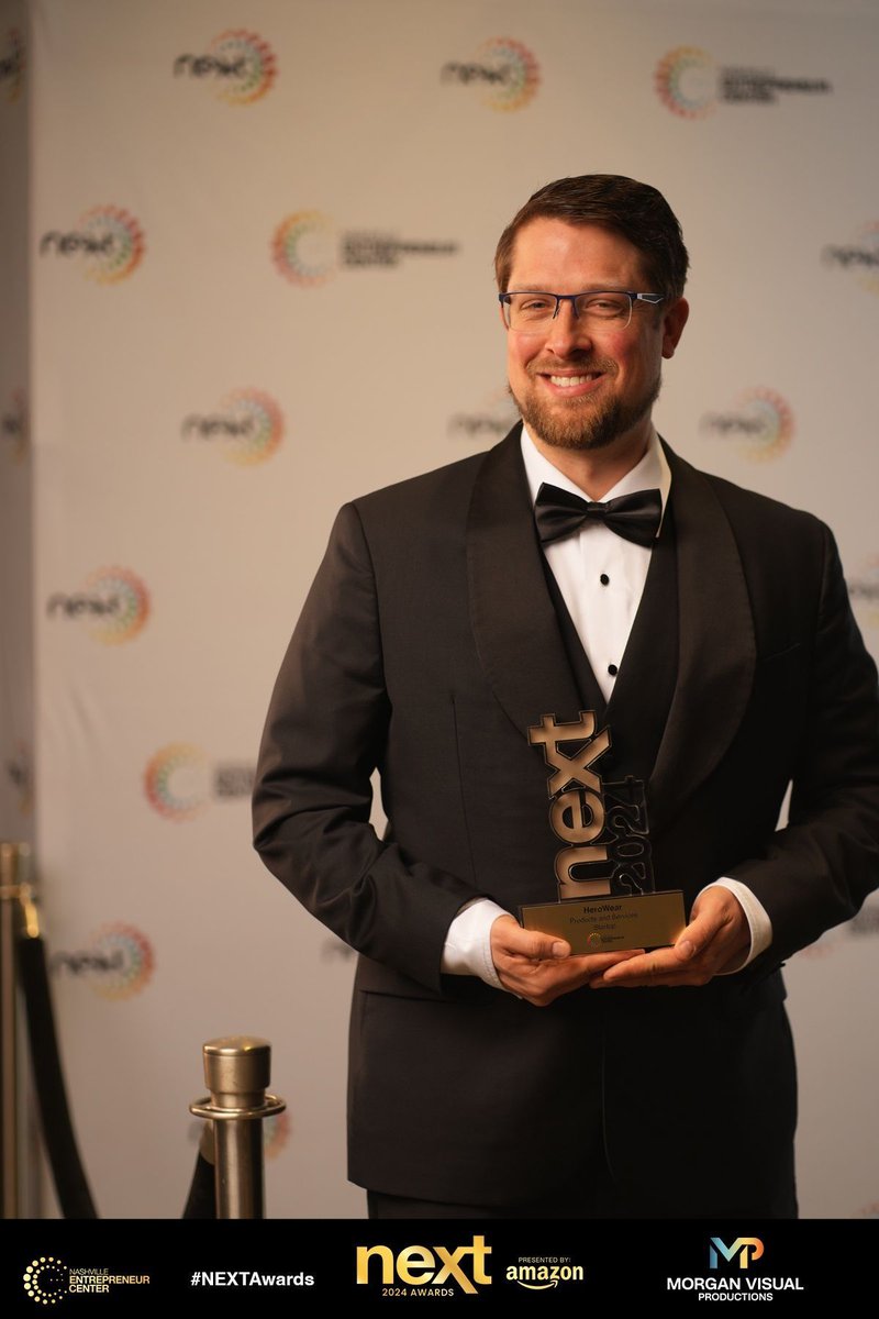 HeroWear (@herowearexo) on Twitter photo Thrilled to win the 2024 NEXT Award for Product and Service Startup! 🎉🏆 Thanks <a href="/entrecenter/">Nashville Entrepreneur Center</a> & congrats to the other finalists and winners. This award honors our team's dedication to workplace safety through exosuits. #NEXTAward2024 #WorkplaceSafety
youtube.com/watch?v=yUEJNq… Thrilled to win the 2024 NEXT Award for Product and Service Startup! 🎉🏆 Thanks <a href="/entrecenter/">Nashville Entrepreneur Center</a> & congrats to the other finalists and winners. This award honors our team's dedication to workplace safety through exosuits. #NEXTAward2024 #WorkplaceSafety
youtube.com/watch?v=yUEJNq…