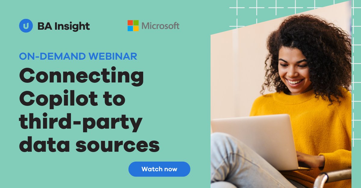 🔍 Curious about how #Microsoft #Copilot can access third-party data? Tune into our #webinar with Data3 &amp; #UplandBAInsight to see real-time integrations with graph connectors! Expand #MicrosoftCopilot's reach while maintaining #security. 💻 bit.ly/3NkBvvy  #ondemand