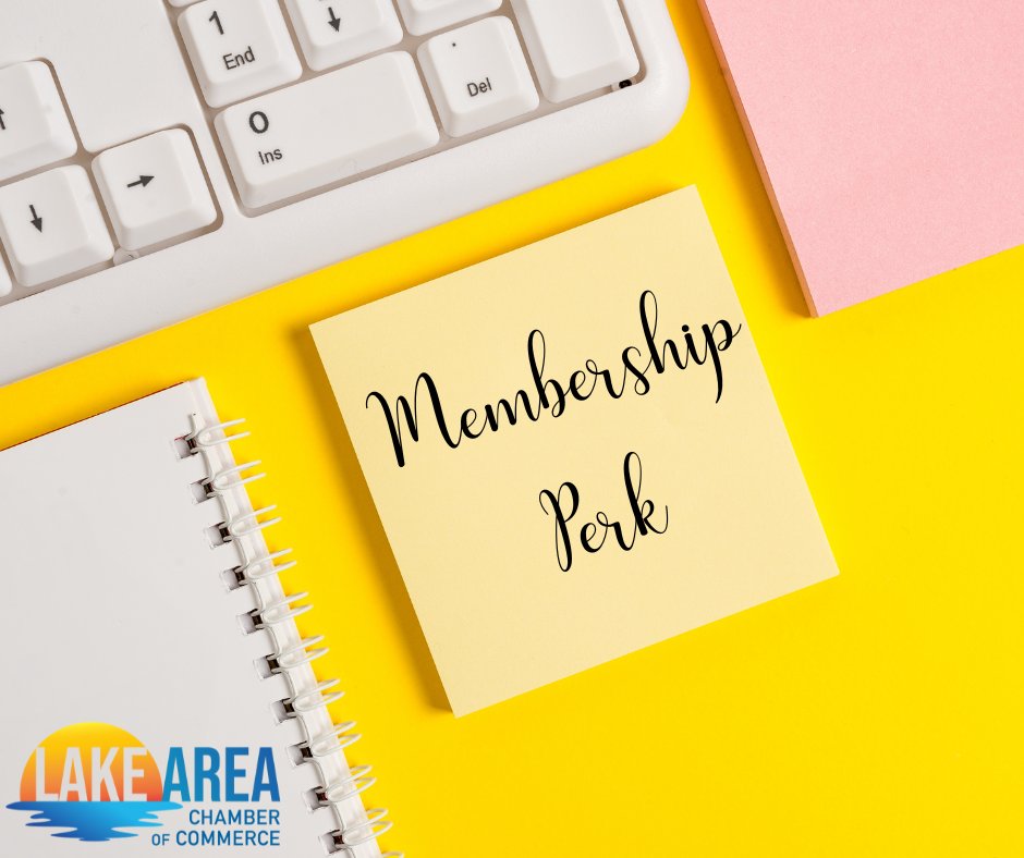 LakeAreaChamber's tweet photo. MEMBERSHIP PERK - Member to Member Discounts
Chamber members have the opportunity to offer discounts on products or services to other chamber members. And as a member, you benefit from taking advantage of discounts offered by other members!
#LakeChamberatWork #MemberPerk https://t.co/H7eqeTuRX0