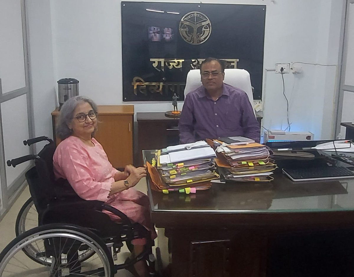Mridu R. Goel (@mridu_goel) on Twitter photo Today had a very fruitful meeting with Mr. Jha State Commissioner persons with #disabilities U.P. regarding #accessibility and other issues
<a href="/pwd_up/">State Commissioner, PwD, UP</a> <a href="/Divyangjanup/">divyangjan UP</a> <a href="/Narendrak_bjp/">Narendra Kashyap</a> <a href="/DisabledWorld/">Disabled World (DW)</a> <a href="/handicareindia/">HANDICARE</a> Today had a very fruitful meeting with Mr. Jha State Commissioner persons with #disabilities U.P. regarding #accessibility and other issues
<a href="/pwd_up/">State Commissioner, PwD, UP</a> <a href="/Divyangjanup/">divyangjan UP</a> <a href="/Narendrak_bjp/">Narendra Kashyap</a> <a href="/DisabledWorld/">Disabled World (DW)</a> <a href="/handicareindia/">HANDICARE</a>