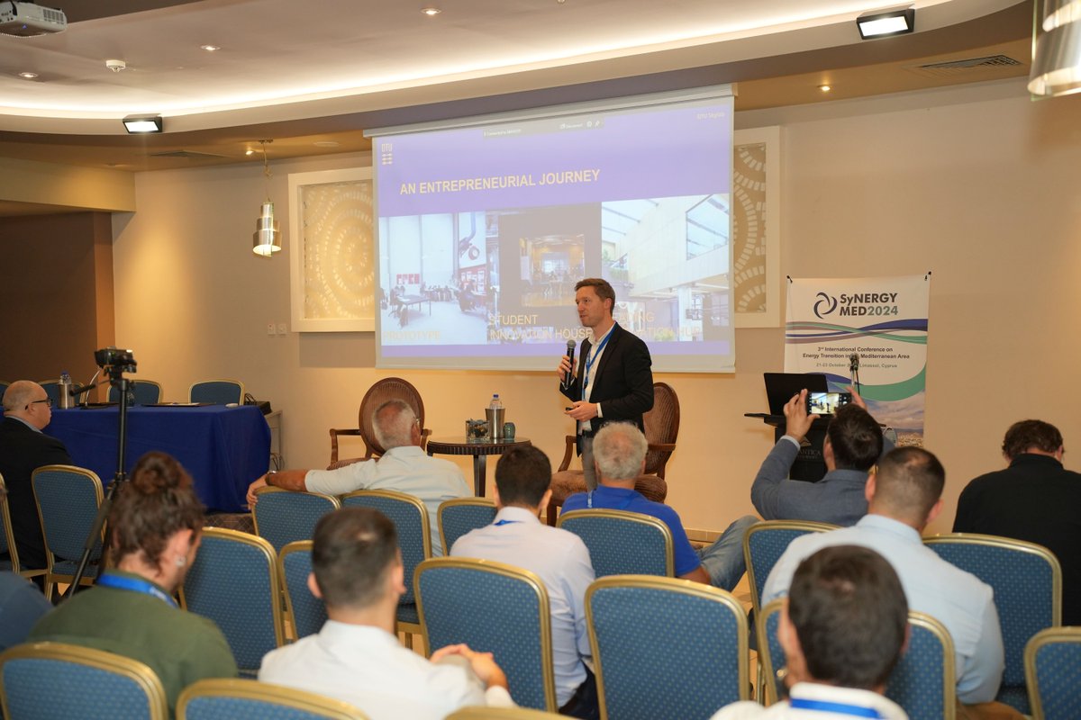 PHAETHONCoE's tweet photo. Great contributions at the Innovation in Energy session #SyNERGYMED2024!
🔸 Mikkel Sørensen from @DTUSkylab and Maria Markidou Georgiadou from #CyprusSeeds shared their insights on how energy research is making an impact. #Innovation #EnergyTransition https://t.co/HE80YriFEi