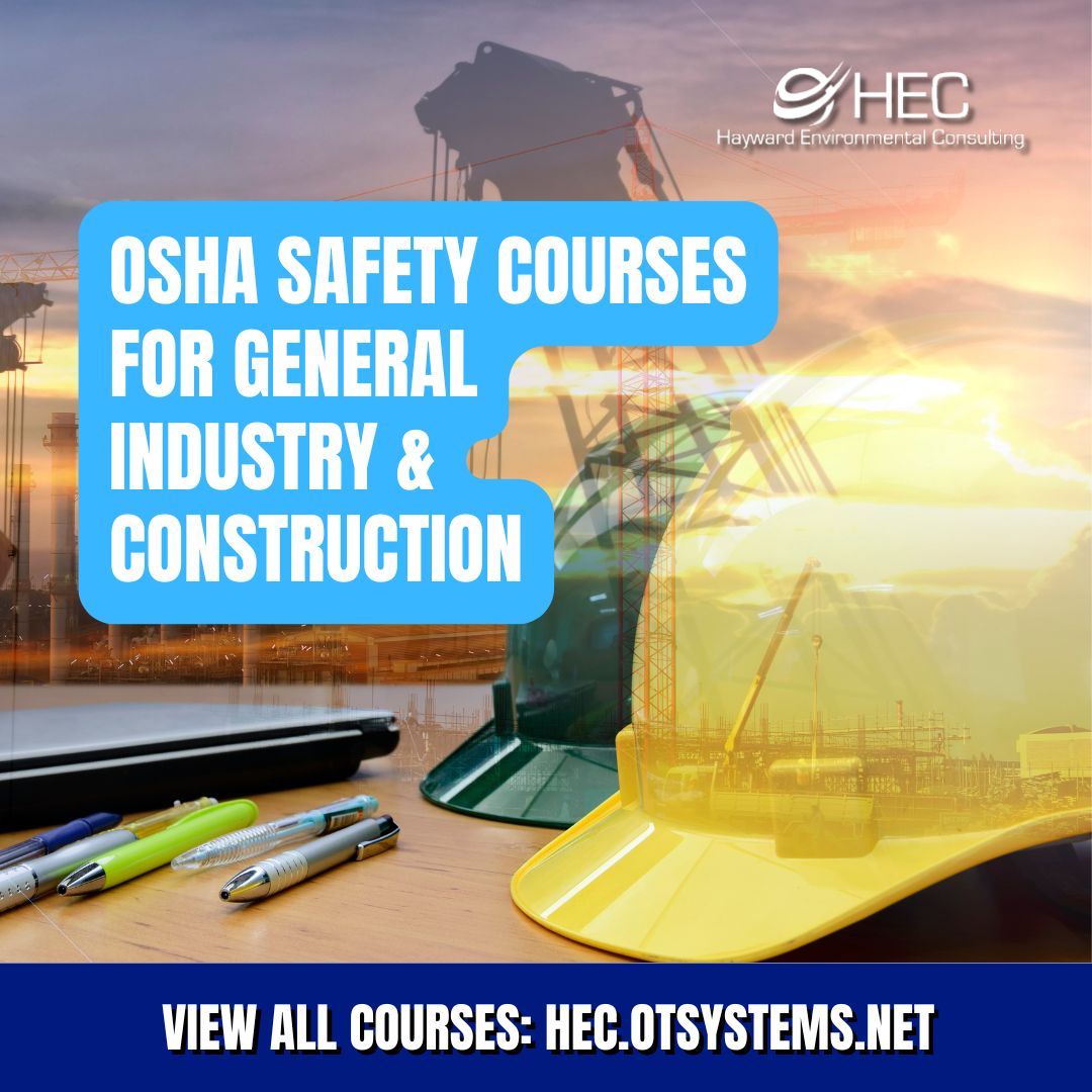 HECHayward's tweet image. 🦺 Heat Illness Prevention for Employees
🦺 Heat Illness Prevention for Supervisors
🦺 Introduction to Industrial Hygiene
🦺 Introduction to Job Hazard Analysis (JHA)

Sign-up for a course: hec.otsystems.net

#safety #construction #constructioncourse #csti #cstitraining