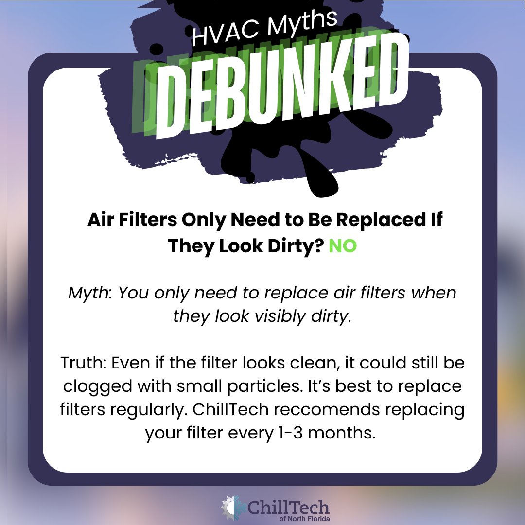 Chilltechnf's tweet image. Don’t wait until it’s visibly dirty—stay ahead with regular replacements! 🏠❄️

Call ChillTech to set up an annual maintenance agreement, and we’ll replace your air filter for you!

#ChillTechTips #ACMaintenance #BreatheEasy #FilterReplacement #StayCool