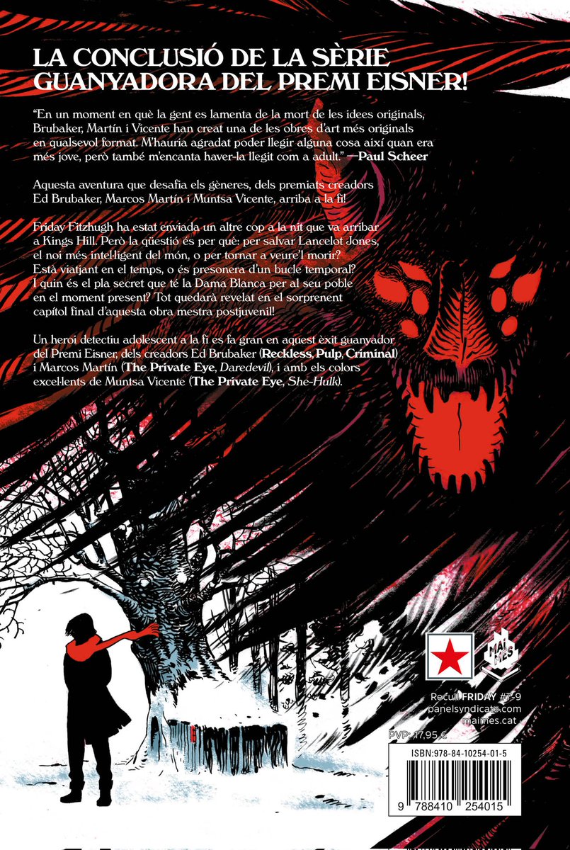 MaiMesLlibres's tweet image. Avui toca repassar les novetats que arriben abans de Nadal:

⚠️30 d'octubre⚠️

La primera gran notícia és que la setmana vinent podreu tornar a gaudir de la sèrie FRIDAY. Amb «Ja torna a ser Nadal» Ed Brubaker, Marcos Martín i Muntsa Vicente ens obsequien amb un tancament rodó! +