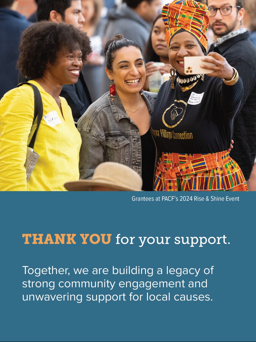 PACF is building a legacy of unwavering support and this year, we aim to raise $2M to support nonprofits in Palo Alto, East Palo Alto, and Menlo Park. Donate today to create lasting community impact: paloaltocommfund.org/give

Read our 2024 Impact Report: bit.ly/3AgA6mG