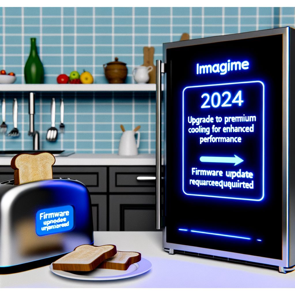 Funfuterz's tweet image. I can&apos;t wait for the day when my fridge starts charging me a subscription fee for &quot;premium cooling&quot; and my toaster asks me to update its firmware mid-toast. #2024problems