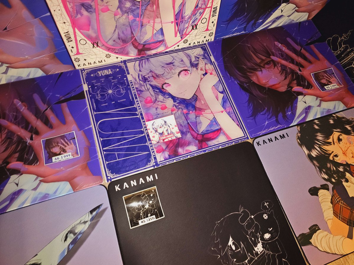 Kanami_gg Mousepad Collection #Kanami Yuna & Sai glasspads #Kanami