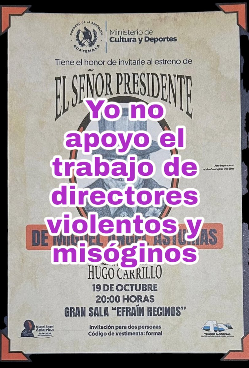 Frente a la violencia contra las mujeres en el teatro #CallarNoEsOpción