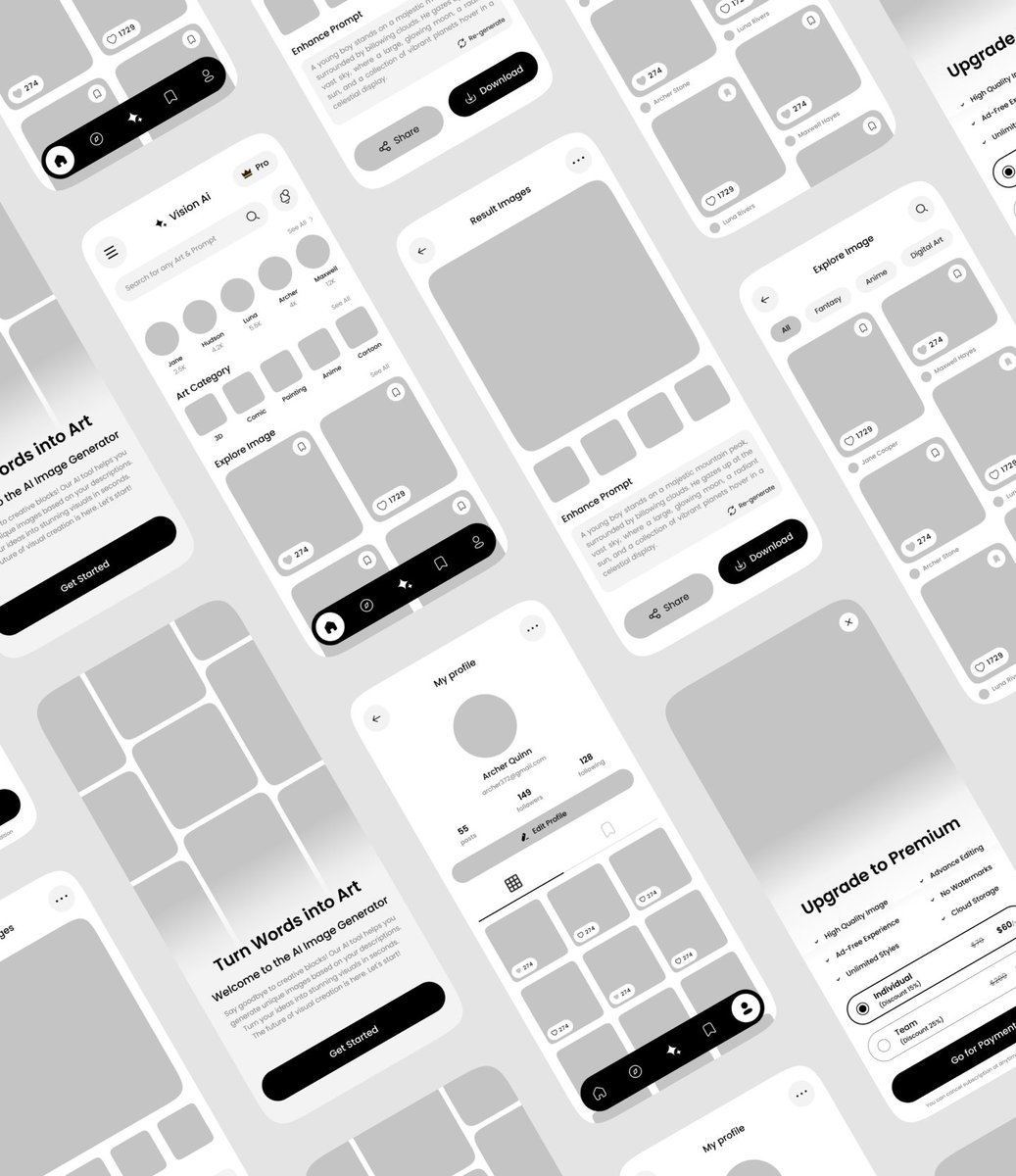 zahidul_ui's tweet photo. Ai Image Generator Mobile App
UX Case Study Full Project - https://t.co/WIi6W6rED6
#ui #ux #texttoimage #artai #imageai #artgenerator #imagegenerator #ios #midjourney #artificialintellegent #ai #aiimagegenerator #darkthem #uiux #uidesign #uxdesign #mobiledesign #appdesign #ai https://t.co/b4iTuABYw7