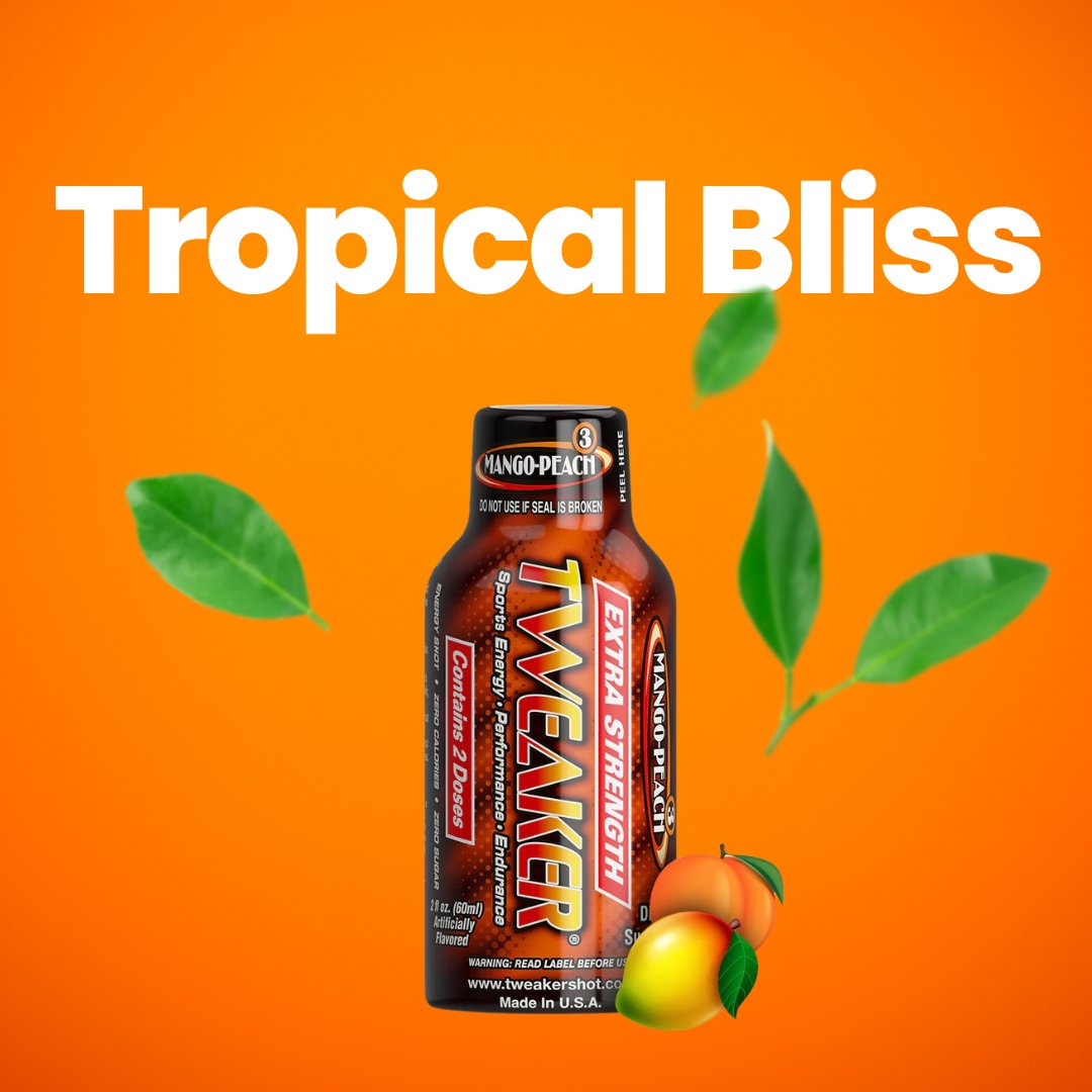 A burst of tropical bliss in every shot! 🌴🥭🍑
.
.
#mangopeachlove #GoodVibes #tweaker #tweakershot #energyshot #energyshots #mangopeach #tweakyourgame