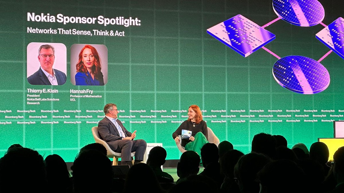 Today at #BloombergTech Thierry Klein &amp; Hannah Fry have been talking about trust in networks. 
"Networks tend to be 'hidden' but without them so many aspects of our daily personal and professional lives would be dramatically impacted. Reliability and performance is paramount."