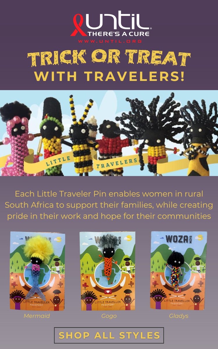 Trick Or Treat Show Support! 🎃 Shop our Little Traveler pins today! store.until.org/littletraveler…