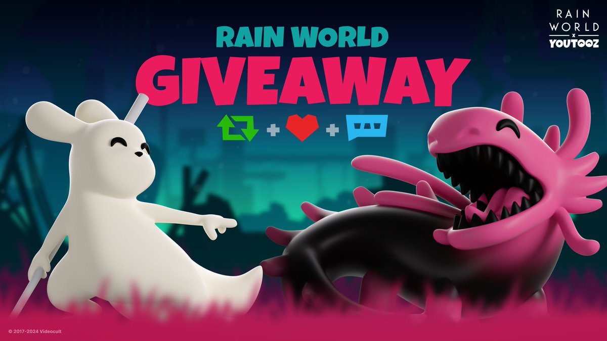 RainWorldGame's tweet image. This cycle ends soon. Offer the slugcat shelter.

Like, RT, and comment below for a chance to win ⛈️Rain World x @youtooz vinyl figures! 🌧️

Available to order on Oct 25.  youtooz.com/collections/ra…