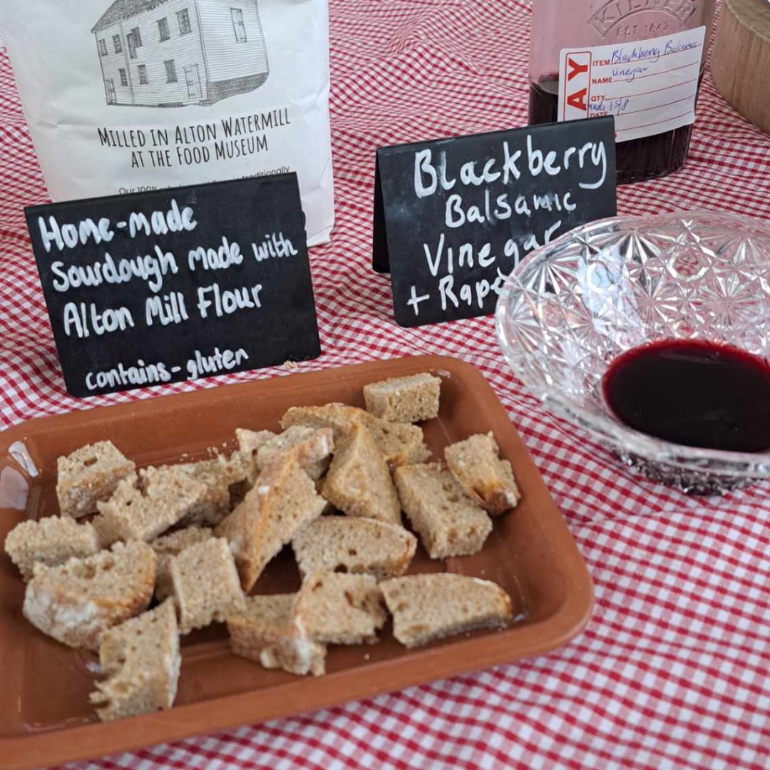 Check out what's on offer in our taster kitchen this week 😋

Inspired by our Forty Farms exhibition, tasters are made by our team using local ingredients 🫐

🍞 Try bread made using flour milled in our watermill, along with blackberry balsamic, beans from our garden and more