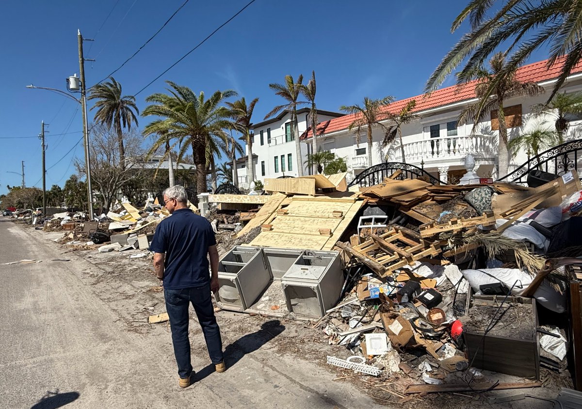 GarySinise's tweet image. We toured the destruction in Madeira Beach, Florida near Tampa and met with first responders on the ground. The photos below cannot convey the magnitude of the destruction. To see it in person is overwhelming. To also see our first responders working around the clock to help…