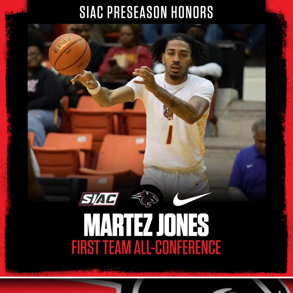 ClarkAtlantaMBB's tweet photo. 𝐂𝐨𝐧𝐠𝐫𝐚𝐭𝐮𝐥𝐚𝐭𝐢𝐨𝐧𝐬 to Kharye Cayne, Shemani Fuller, and Martez Jones on their SIAC Men’s Basketball Preseason Honors! 🏀🔥🐾

#GoPanthers🐾 | #WeAreCAU https://t.co/xPgkRrBLLw