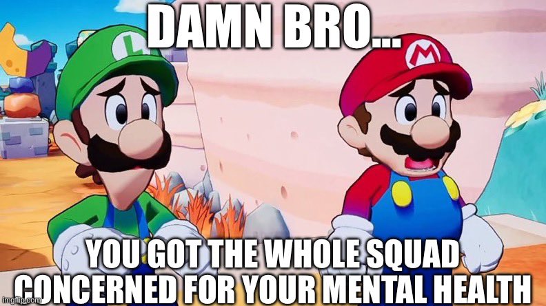 R0BR0RB's tweet photo. eeeeerrrrr...yeah: this is freaking reaction image material. #nintendo fans, feel free to use these freaky ahh memes!
#mario #meme #xeme #hawktuah https://t.co/mmImvybClV