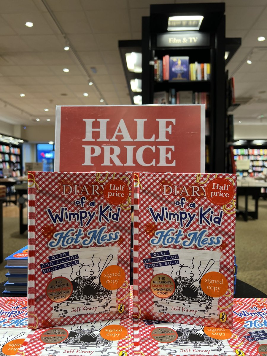 HemelWstones's tweet photo. Out Now! Grab your signed Diary of a Wimpy Kid for Half Price and snag a free book mark while stocks last 📚 https://t.co/W1bMqldQaB