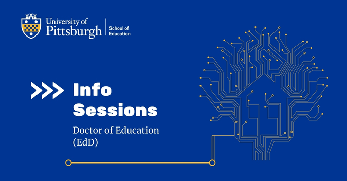 PittEducation's tweet photo. Explore how our Doctor of Education (EdD) program prepares you to make an impact at the highest levels. Join one of several virtual information sessions to learn more! https://t.co/DtFmhEdC00 https://t.co/GIh9Krwp9o