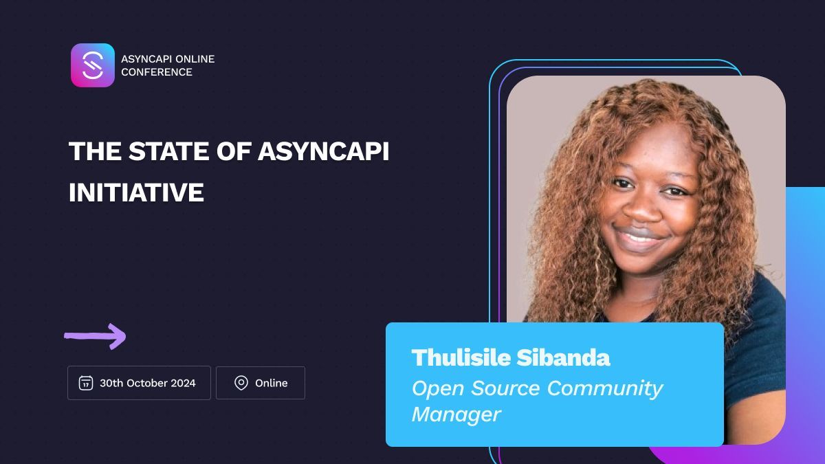 Meet our very own community manager, <a href="/thulieblack/">Mommy Shark🦈👑</a> she is going to take us through "The State of AsyncAPI Initiative." 
Get ready for some epic insights about the AsyncAPI community and why we need you aboard. ⭐ 

Join us: buff.ly/3BUin4W 

#AsyncAPI2024 #opensource #apis