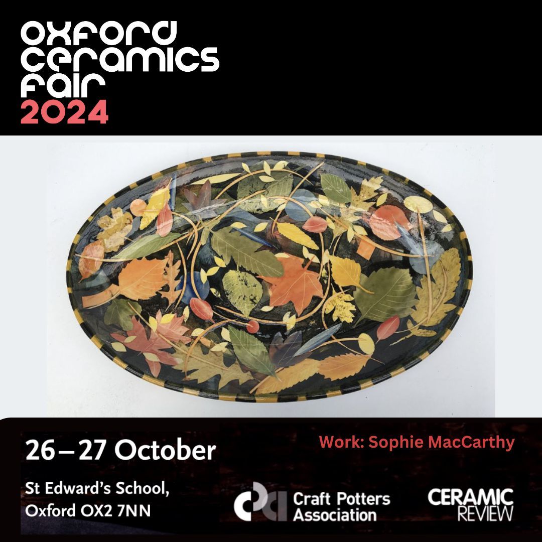 ➡ OXFORD CERAMICS FAIR | THIS SATURDAY  |  oxfordceramicsfair.com 

The distinctive imagery in Sophie MacCarthy’s ceramics is predominantly drawn from the natural world and the urban environment.