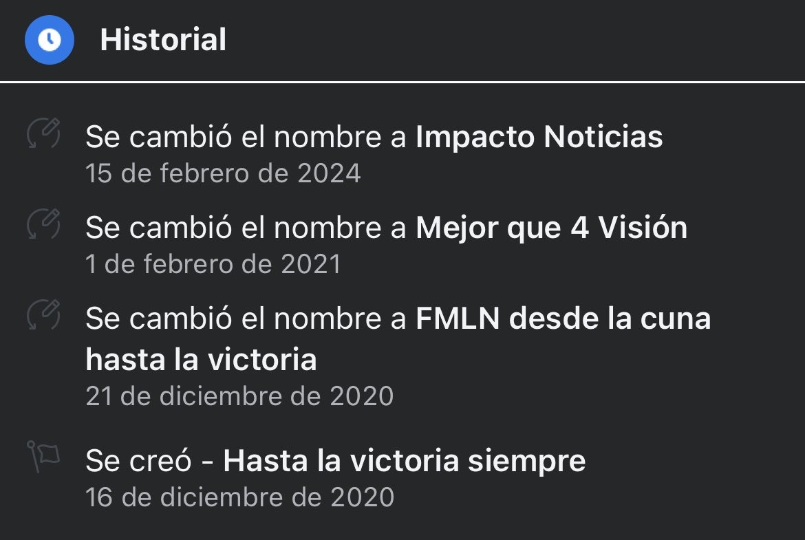 _xmvGuillermo77's tweet photo. Los terengos del Fmln están cambiando los nombres de sus páginas en Facebook y ahora se presentan como sitios de noticias intentando engañar y pasar desapercibidos por ejemplo "Fmln desde la cuna "
@FMLNoficial  
Por más que hagan no engañan a nadie en redes sociales https://t.co/7eW62FvhFZ