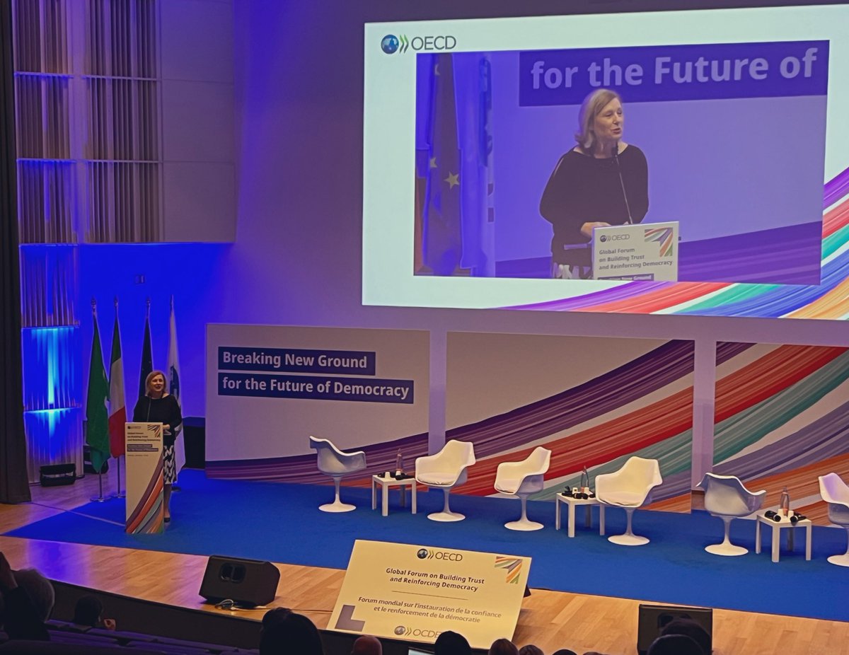 “The challenges of the 21st century demand more than just declarative statements; safeguarding our democratic values requires concrete action”

Leaving the OECD Forum on #ReinforcingDemocracy with many valuable insights from diverse intl actors working to make our world better