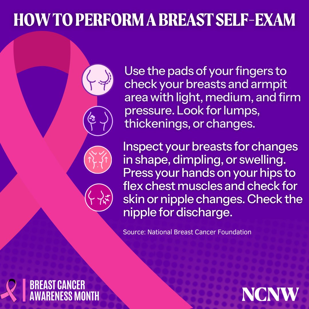 Here is a few tips on how to perform a self-exam! 🩷Early detection is crucial, so be proactive— schedule screenings, know your family history, and understand your risk. Let’s protect our #EarlyDetection #BlackWomensHealth