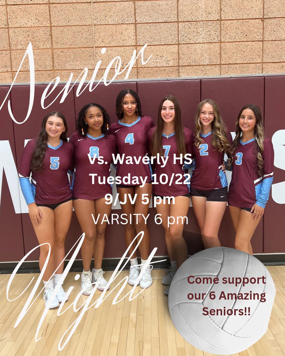 We will celebrate these six amazing young women at the conclusion of our JV/9 matches! Come out and support your Wolves!!