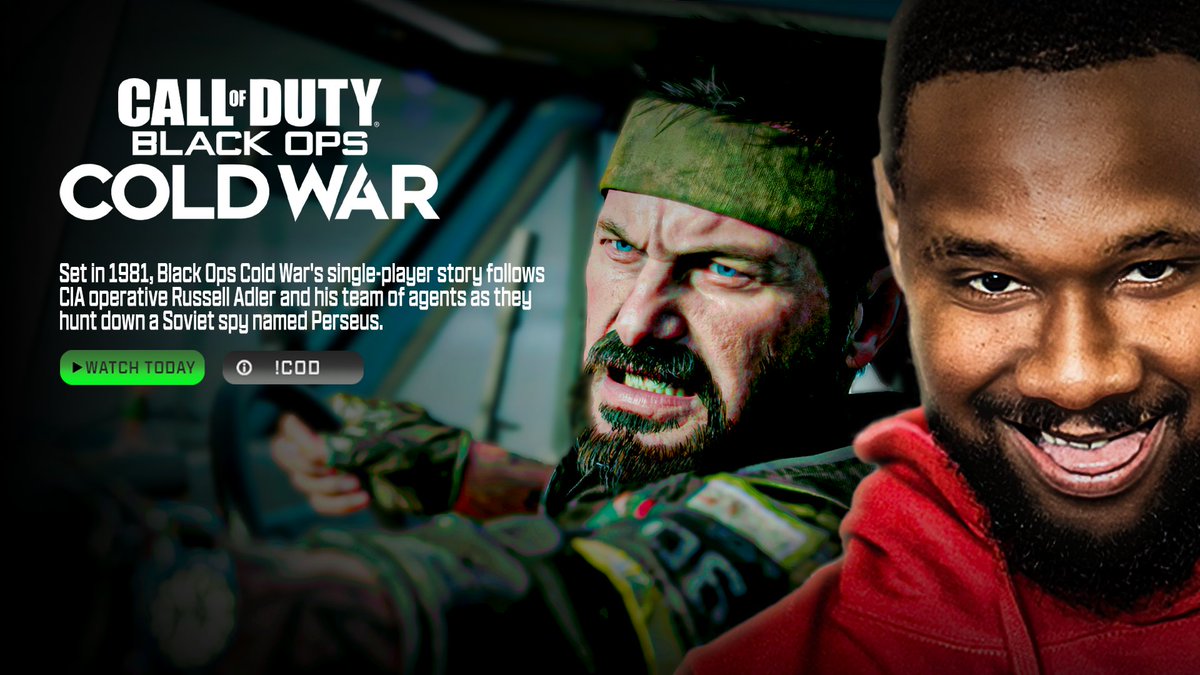 Get ready for some intense action!😁

 Today, @Treandj goes live diving into the thrilling campaign of Call of Duty Cold War! 

Join in as we gear up for the epic release of Black Ops 6! 🚀💥 Don't miss out—tune in and be part of the action! #COD #ColdWar #BlackOps6 #GamingLive