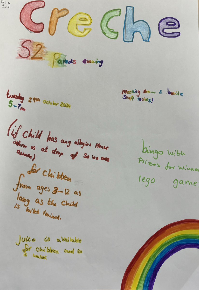 lhsmodstuds's tweet photo. After the success of our first parent evening crèche, the Childcare class will be back at S2 parent evening next week offering childcare to let you attend appointments. Booking a slot is required via the parent booking system. @LibertonHS https://t.co/kqXMY2HRwS