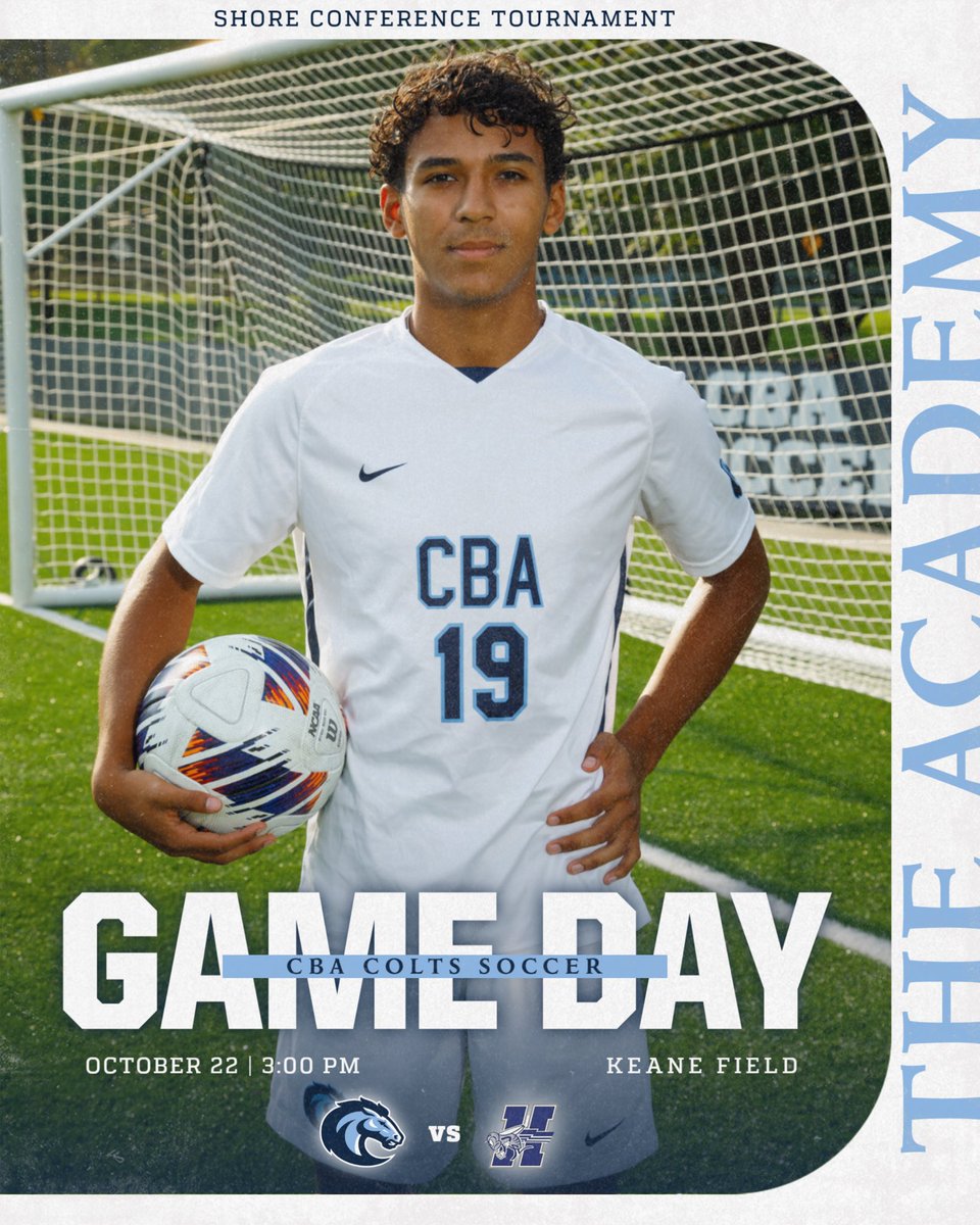 Postseason Game Day! CBA hosts Holmdel in the quarterfinals of the Shore Conference Tournament. 

#RollColts