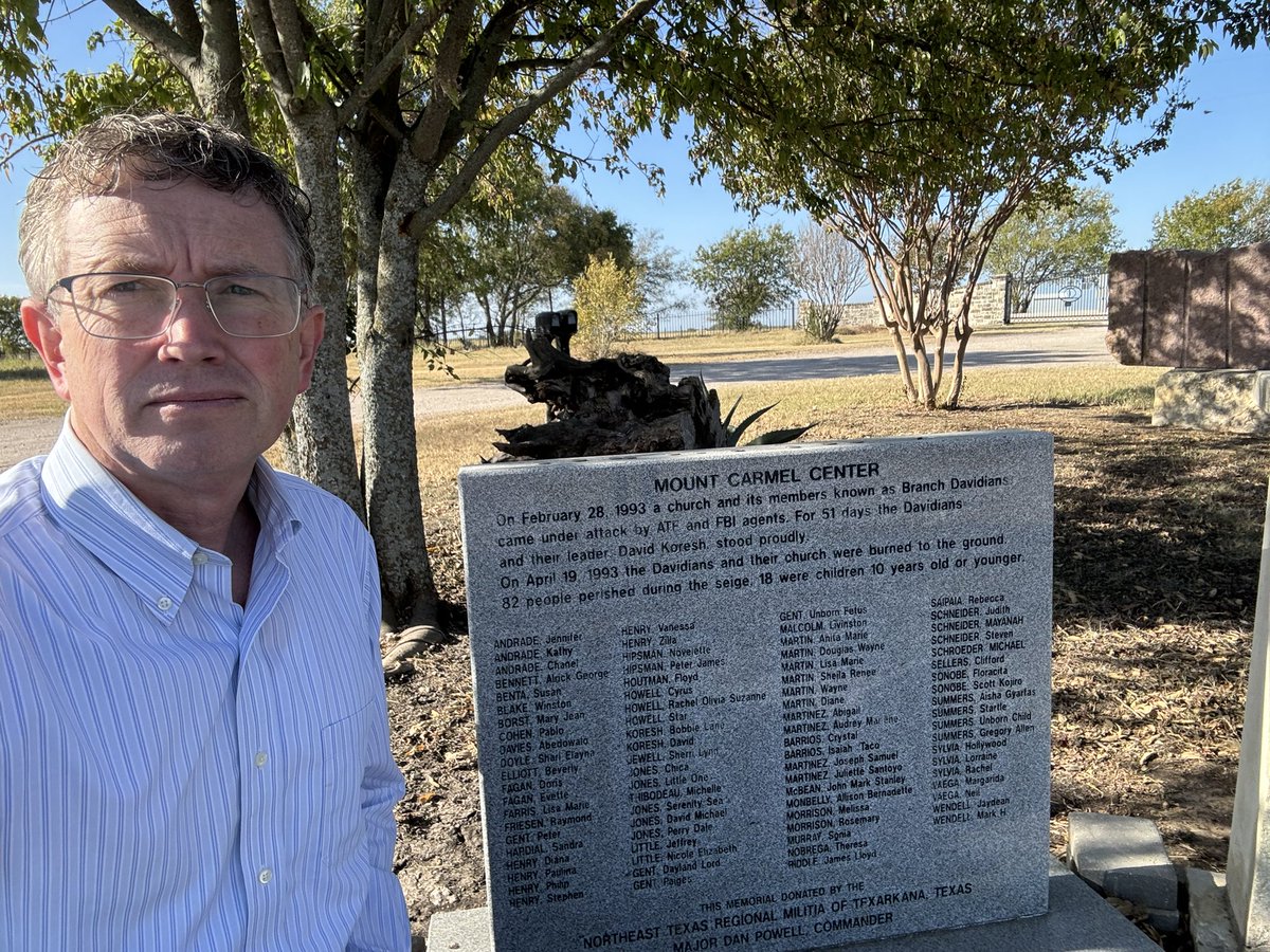 RepThomasMassie's tweet photo. I just left the site of the Waco massacre. April 19, 1993 was one of the most shameful days in U.S. government history. 82 civilians and 4 agents died here needlessly. I was 22 years old when this happened. What was your wake-up call? https://t.co/TBnrINgL6e