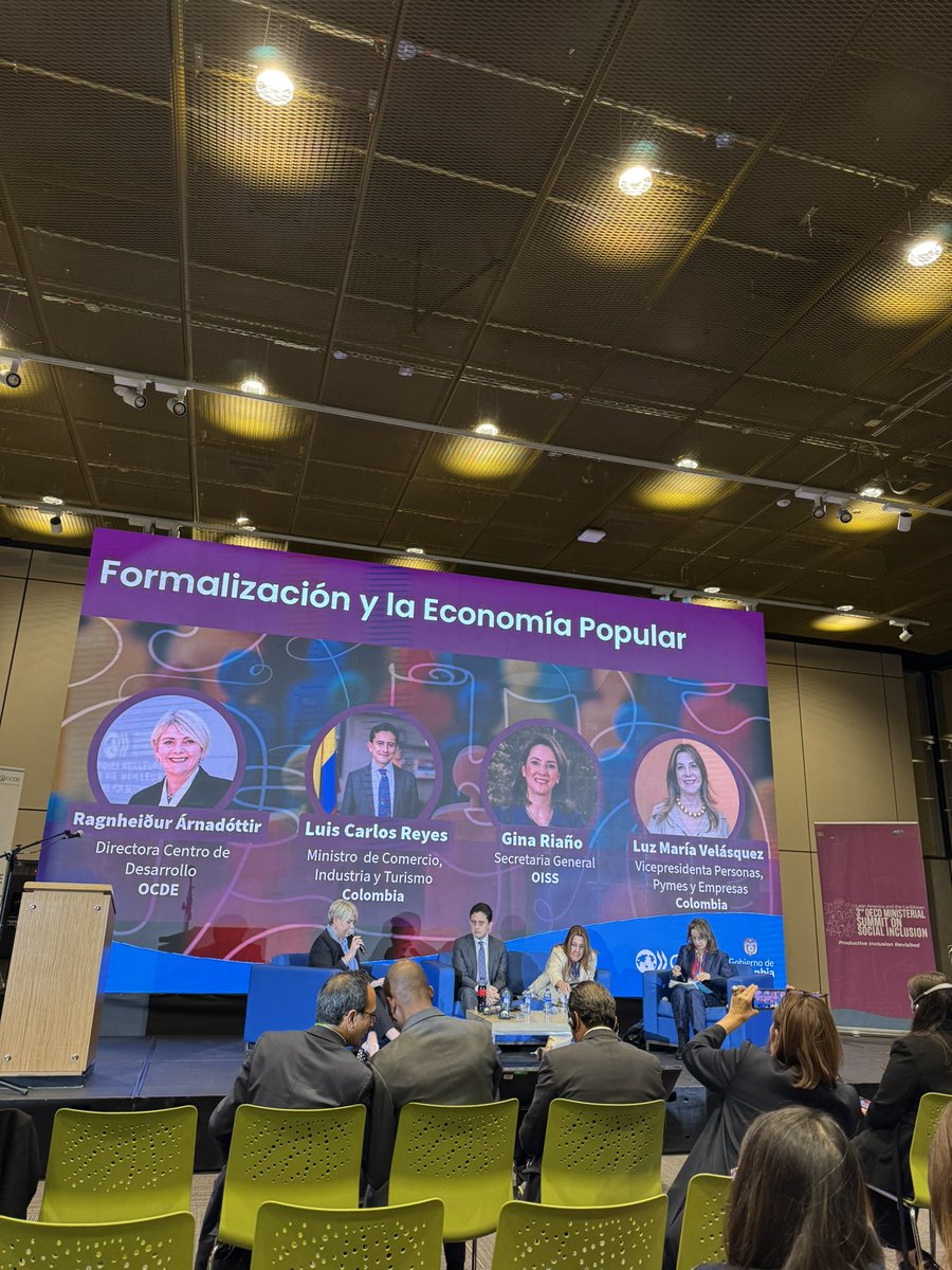 “42% of households in the LAC region are dependent on informal work”. Looking forward to the third session on formalisation and the grassroots economy with <a href="/REArnadottir/">Ragnheiður Elín</a> <a href="/luiscrh/">Luis Carlos Reyes</a> <a href="/luchy70/">Luz Maria Velasquez</a> <a href="/ginariano/">Gina Magnolia Riaño</a>.

<a href="/OECD_LAC/">OECD LAC</a> <a href="/OECD/">OECD ➡️ Better Policies for Better Lives</a> #LACMinisterial #SocialInclusion