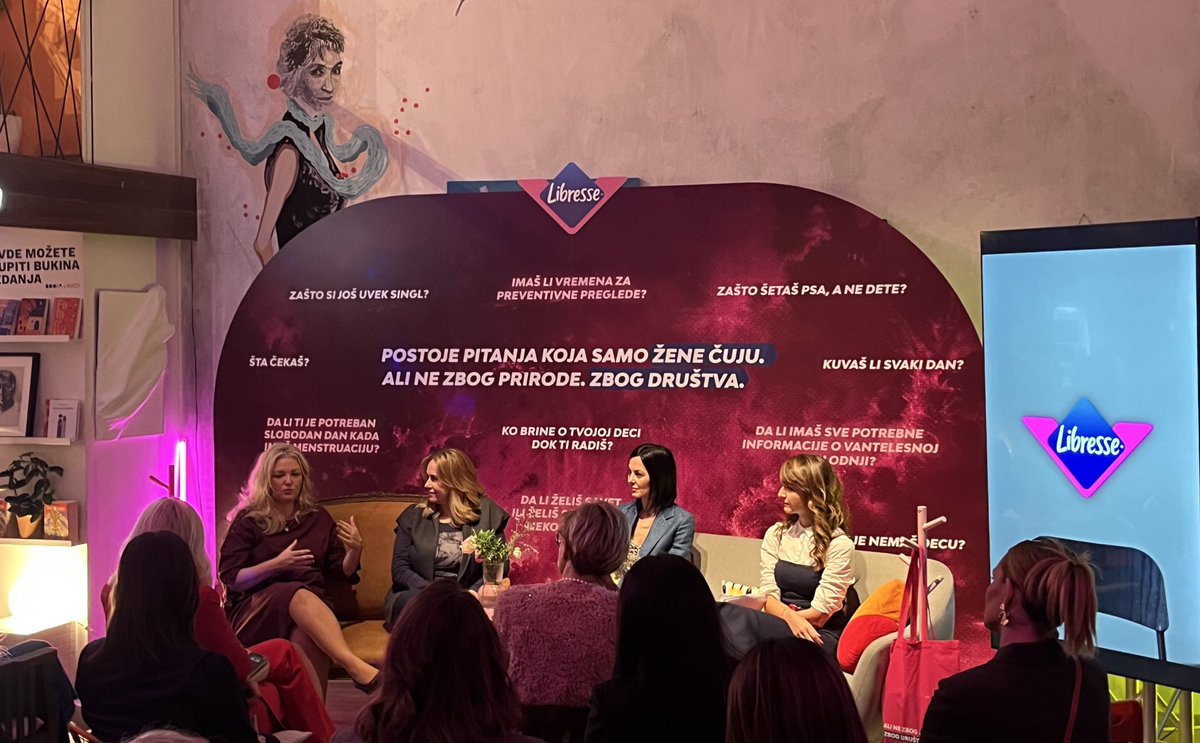 Prvi panel Libresse večeri bavi se pitanjima koja samo žene čuju. 

Sa Vanjom Bahilj razgovaraju Bojana Tomić <a href="/0xPolygonsLab/">Polygon (Labs)</a> , Bojana Maljević i Nataša Šarčević (Atlantic grupa).