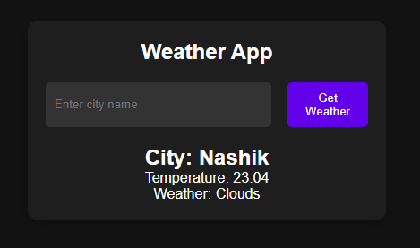 amolbachhav2003's tweet image. Just built my first weather app using JavaScript and the OpenWeather API! Learned a ton about fetching live data asynchronously and handling errors. Loved playing around with the DOM to display city names, temps, and weather. #APILearning
link:amolbachhav2003.github.io/weather-api/