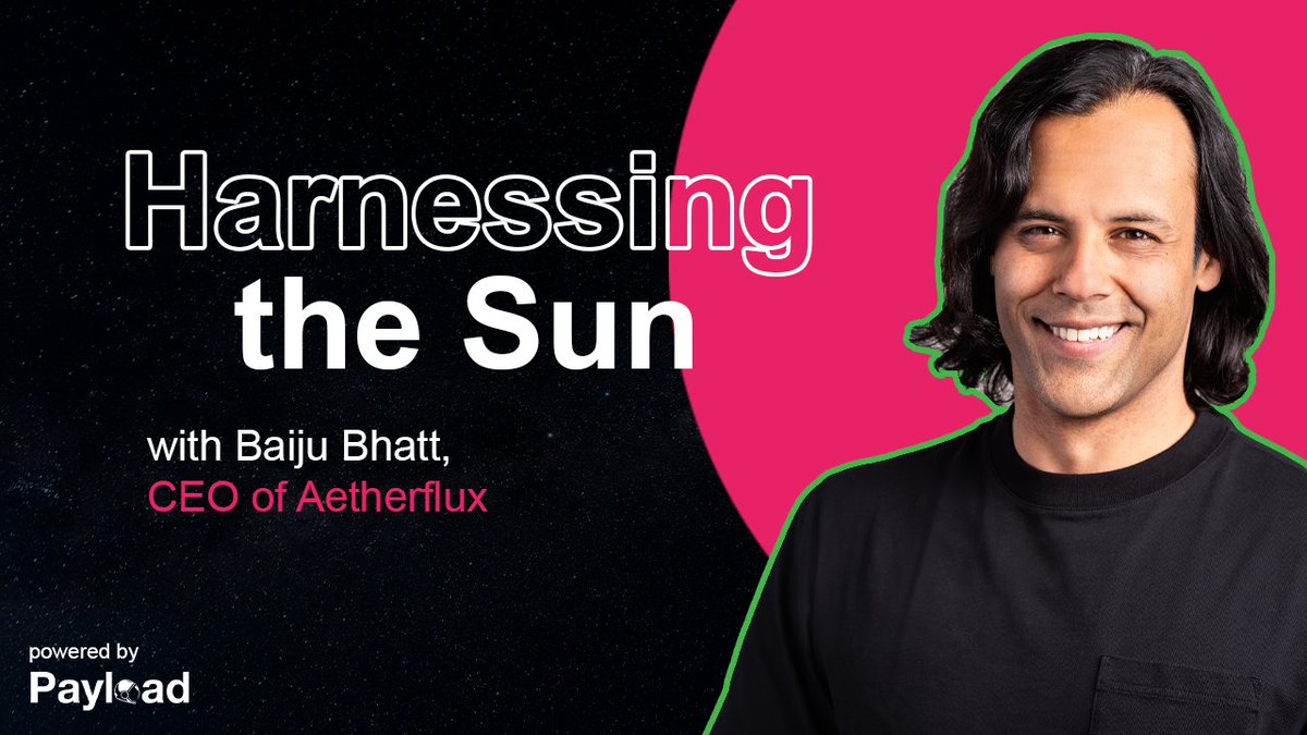 Mo Islam 🚀 (@itsmoislam) on Twitter photo This week on the Pathfinder pod, we bring <a href="/BaijuBhatt/">Baiju Bhatt</a>, Founder and CEO of <a href="/AetherfluxUSA/">Aetherflux</a> on to the show.
Aetherflux is aiming to deliver space-based solar power (initially) to remote regions on Earth.
Baiju and I chat:
– His transition from co-CEO, Chief Creative Officer of This week on the Pathfinder pod, we bring <a href="/BaijuBhatt/">Baiju Bhatt</a>, Founder and CEO of <a href="/AetherfluxUSA/">Aetherflux</a> on to the show.
Aetherflux is aiming to deliver space-based solar power (initially) to remote regions on Earth.
Baiju and I chat:
– His transition from co-CEO, Chief Creative Officer of