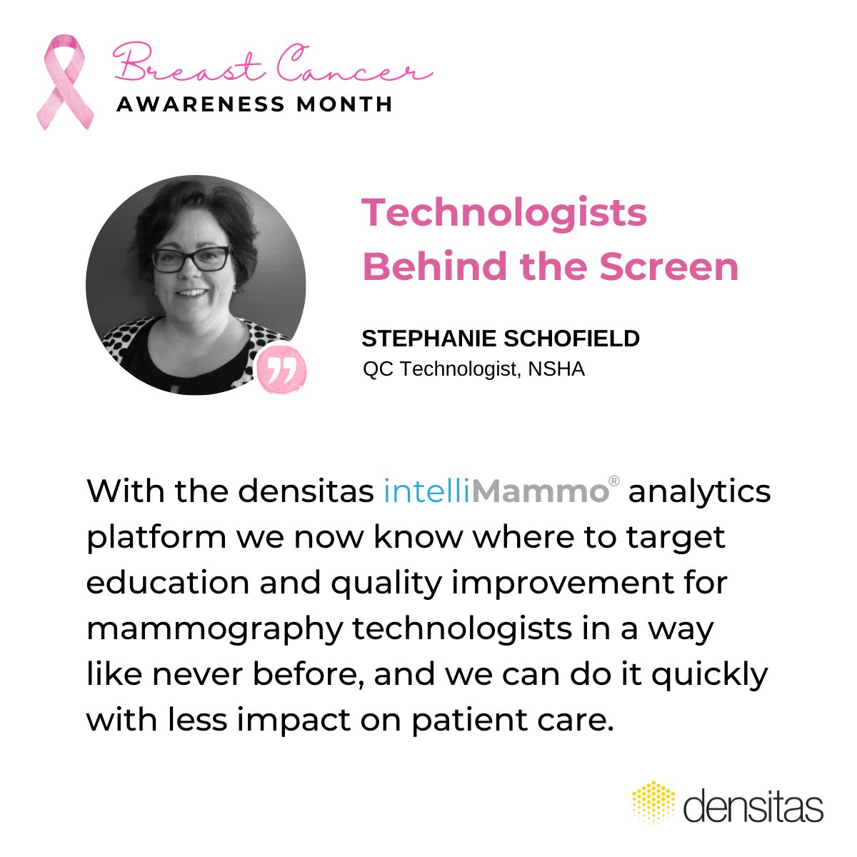 #BreastCancerAwarenessMonth

Behind every mammogram is a dedicated technologist.

Through continuous training and the use of AI-driven solutions like intelliMammo®, technologists can enhance their positioning skills like never before.

⚡Learn more: rsnabookademo.densitashealth.com/rsna-2024#book…