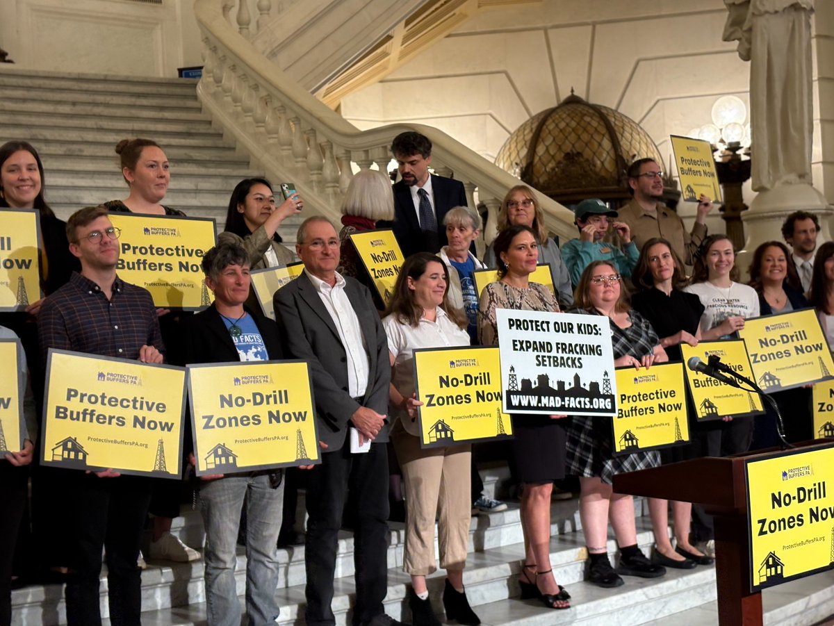 Today, environmental and health groups announced a rulemaking petition, filed by <a href="/CleanAirCouncil/">Clean Air Council</a> &amp; <a href="/EnviroIntegrity/">Environmental Integrity Project</a>, asking <a href="/PennsylvaniaDEP/">PA Department of Environmental Protection</a>  to increase minimum setback distances from fracking wells. Read the press release: cleanair.org/no-drill-zones…