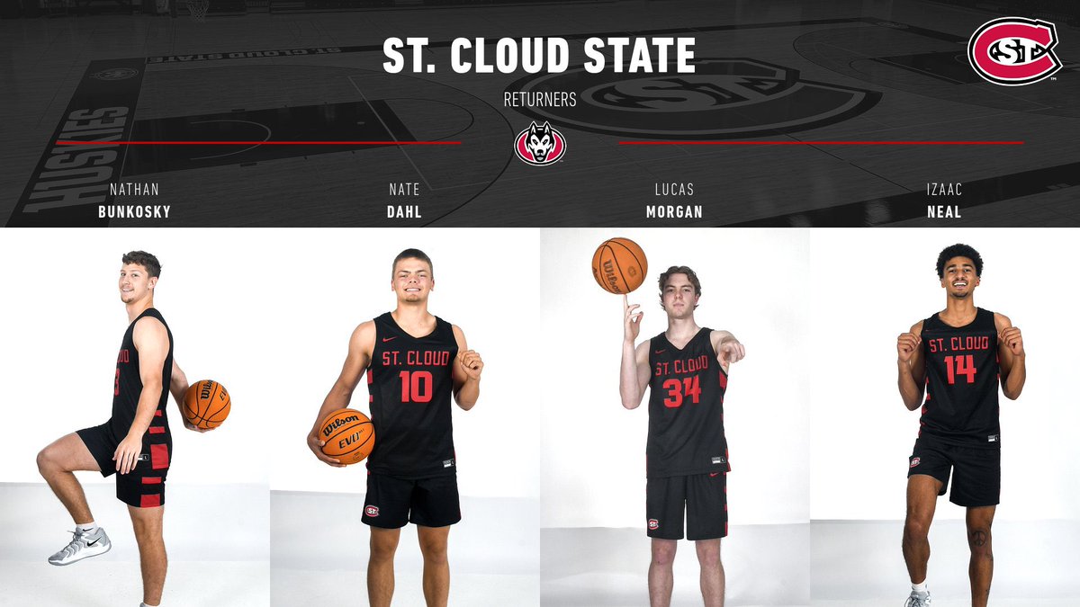 𝐌𝐞𝐞𝐭 𝐓𝐡𝐞 𝐇𝐮𝐬𝐤𝐢𝐞𝐬: 𝐏𝐚𝐫𝐭 𝟑

Introducing the first half of our returners🔥

#3 <a href="/NBunkosky3/">Nathan Bunkosky</a> 
#10 <a href="/nate_dahl23/">Nate Dahl</a> 
#34 <a href="/LucasMorgan07/">Lucas Morgan</a> 
#14 <a href="/IzaacNeal/">Izaac Neal</a> 

#gohuskies