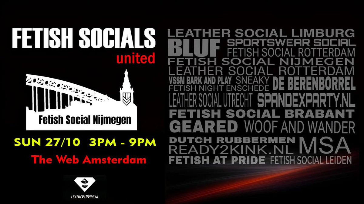 Don't forget, social this Sunday at The Web in Amsterdam!
3pm in you're hottest gear!