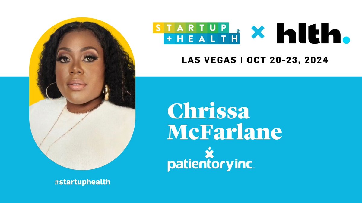 StartUp Health (@startuphealth) on Twitter photo At 1pm today, #HealthTransformer <a href="/ChrissaTanelia/">Chrissa McFarlane</a> of #StartUpHealth company @Patientory will be speaking on the #HLTH2024 Everest Stage: "The Politics of Health: How the 2024 Elections Could Impact Digital Health and Health Equity." Don't miss this timely discussion. At 1pm today, #HealthTransformer <a href="/ChrissaTanelia/">Chrissa McFarlane</a> of #StartUpHealth company @Patientory will be speaking on the #HLTH2024 Everest Stage: "The Politics of Health: How the 2024 Elections Could Impact Digital Health and Health Equity." Don't miss this timely discussion.