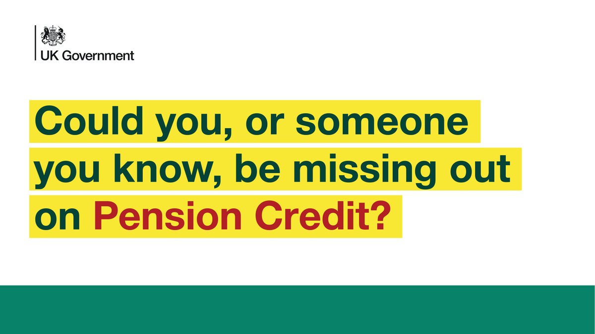 Pension Credit gives you extra money to help with living costs if you’re over State Pension age and on a low income.

Check your eligibility today. Visit: ow.ly/U57K50TLCjm or call 0800 99 1234.