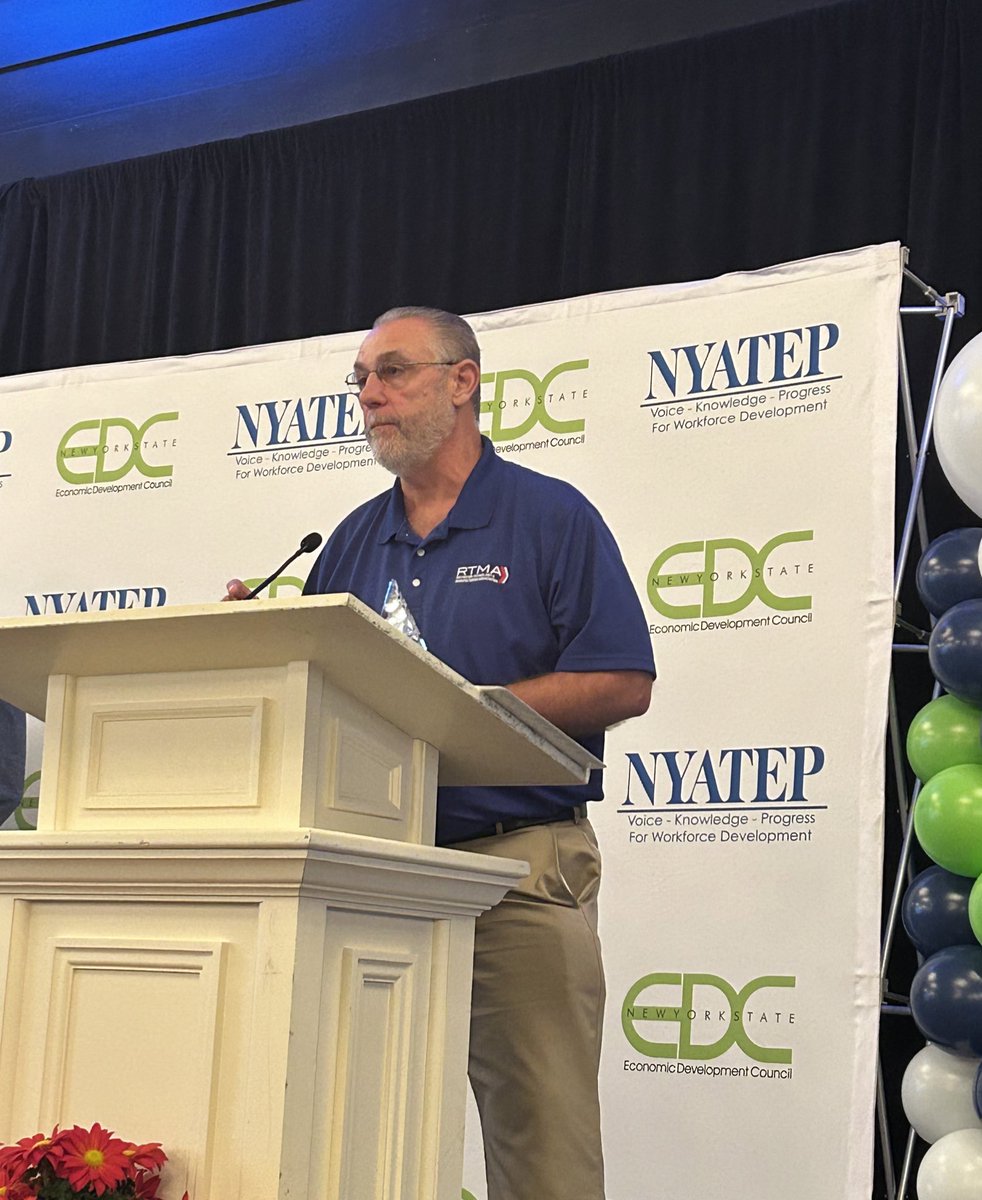 Congrats to <a href="/RTMAorg/">RTMA</a> leader Bob Coyne on being awarded the <a href="/NYATEP/">NYATEP</a> Economic &amp; Workforce Development Partnership award.  A workforce board member and one of <a href="/RochesterWorks/">RochesterWorks</a>’ best partners! Very well deserved.