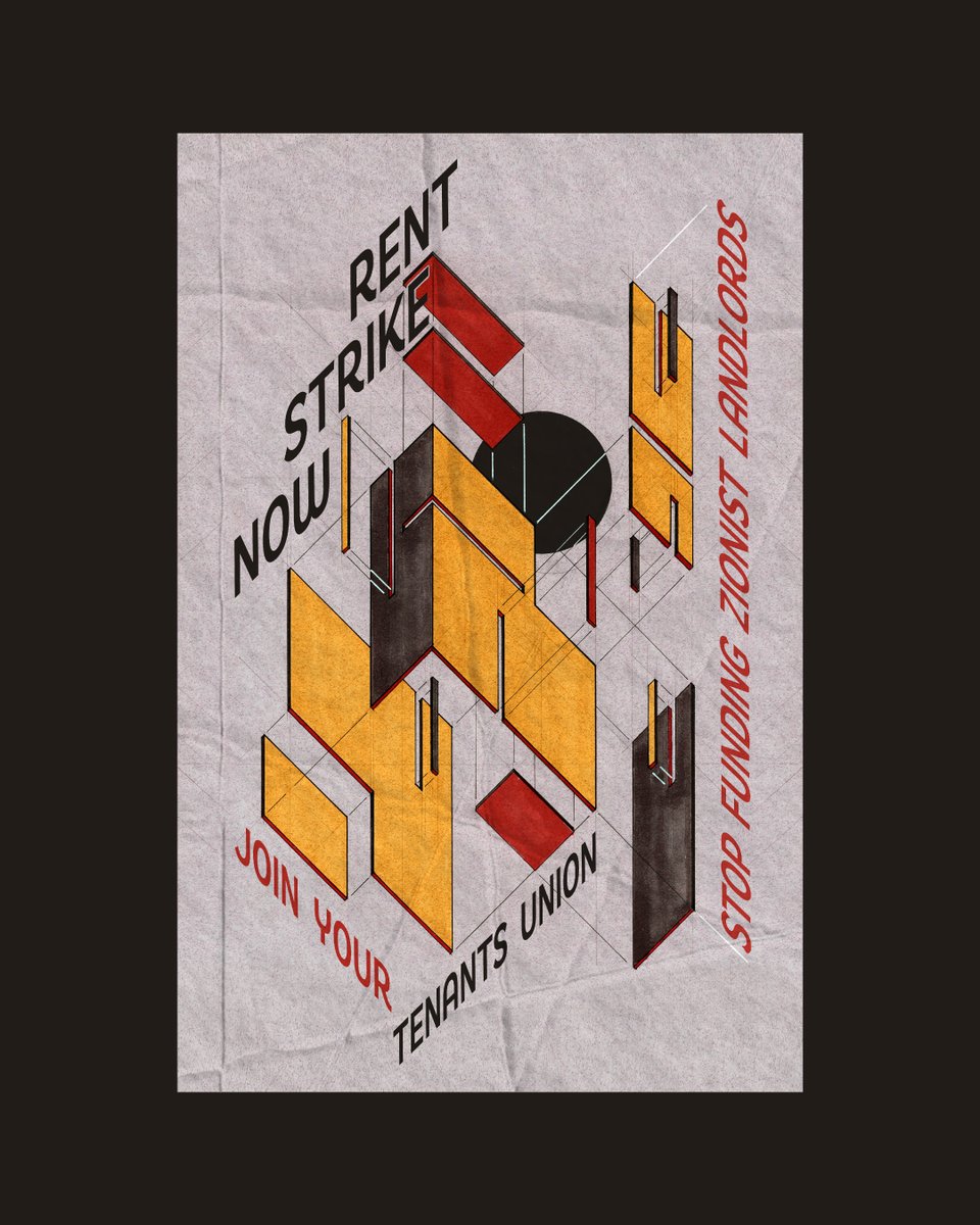 Many landlords in my city of LA are Israeli real estate developers. By refusing to pay rent, we can actively keep money out of the apartheid state, along with leveraging all kinds of demands from the owning class (not to mention holding onto half of our income).