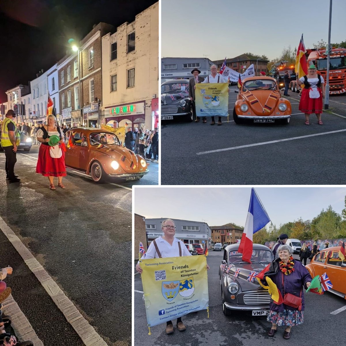 #TwinningTuesday: last weekend, Friends of Taunton Königslutter Twinning Association took part in the Taunton Carnival feat. classic cars incl. a Volkwagen Beetle! Its birthplace, Wolfsburg, is not far from 🇬🇧 𝗧𝗮𝘂𝗻𝘁𝗼𝗻's twin town 🇩🇪 𝗞𝗼𝗻𝗶𝗴𝘀𝗹𝘂𝘁𝘁𝗲𝗿 𝗮𝗺 𝗘𝗹𝗺 1/2