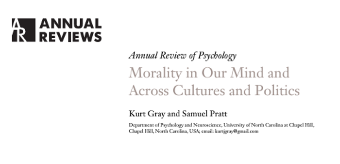 kurtjgray's tweet photo. Online ahead of print in Annual Review. How to make sense of moral differences across cultures and politics. https://t.co/7Ms4SjmLdh